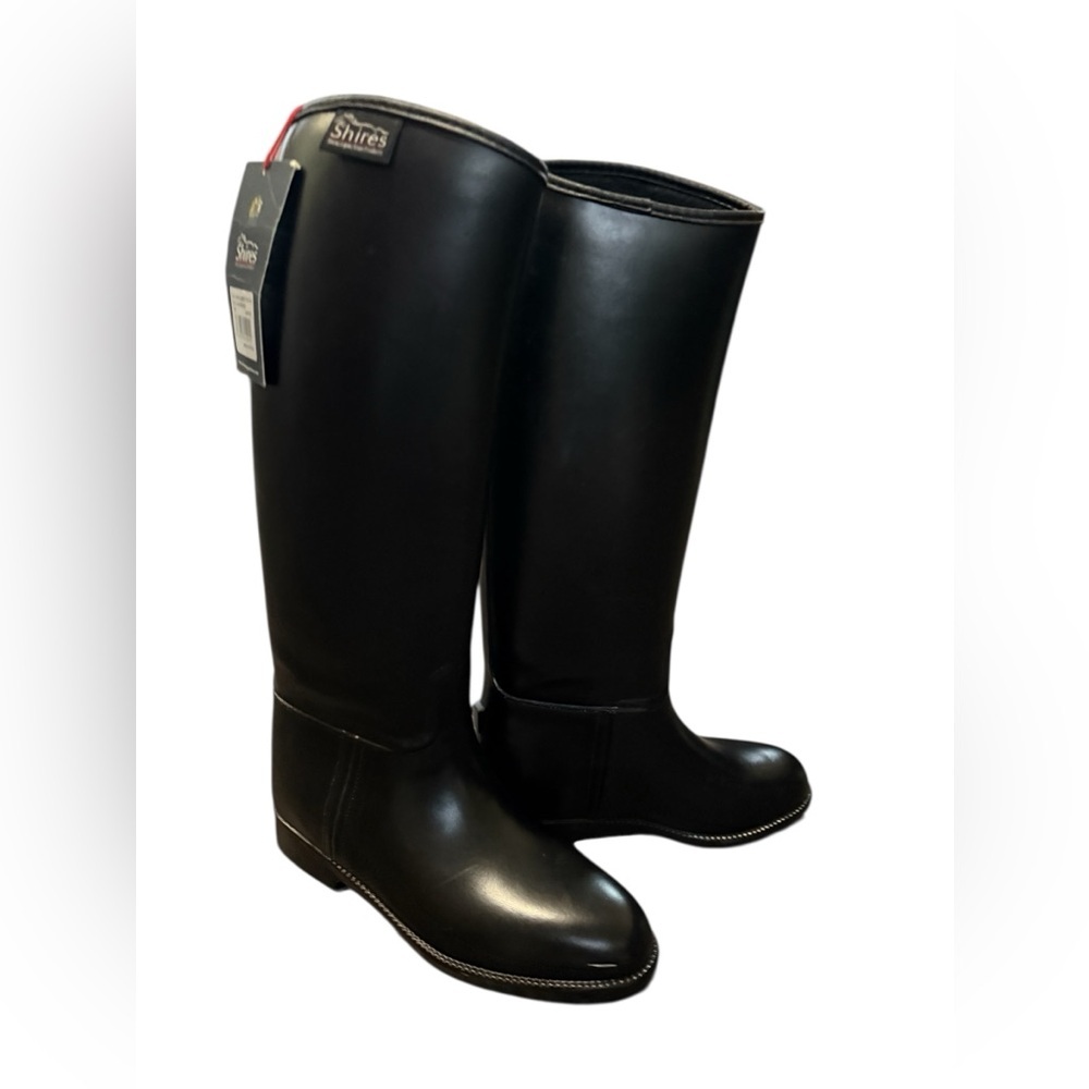 NWTS Shires Black Riding Equestrian rubber Boots, kids size 3, 35eu